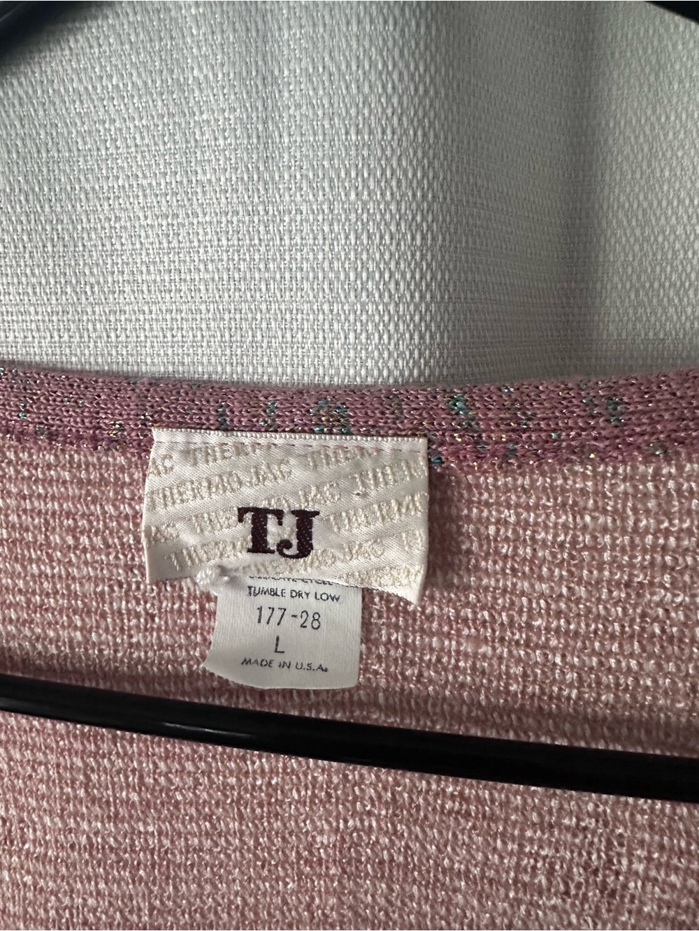 70s/80s Vintage TJ Thermo Jac Knit Cardigan Sweater Metallic Trim - Made in USA - Picture 2 of 9